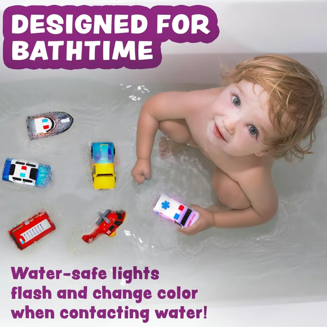 Light-Up Bath Cars
