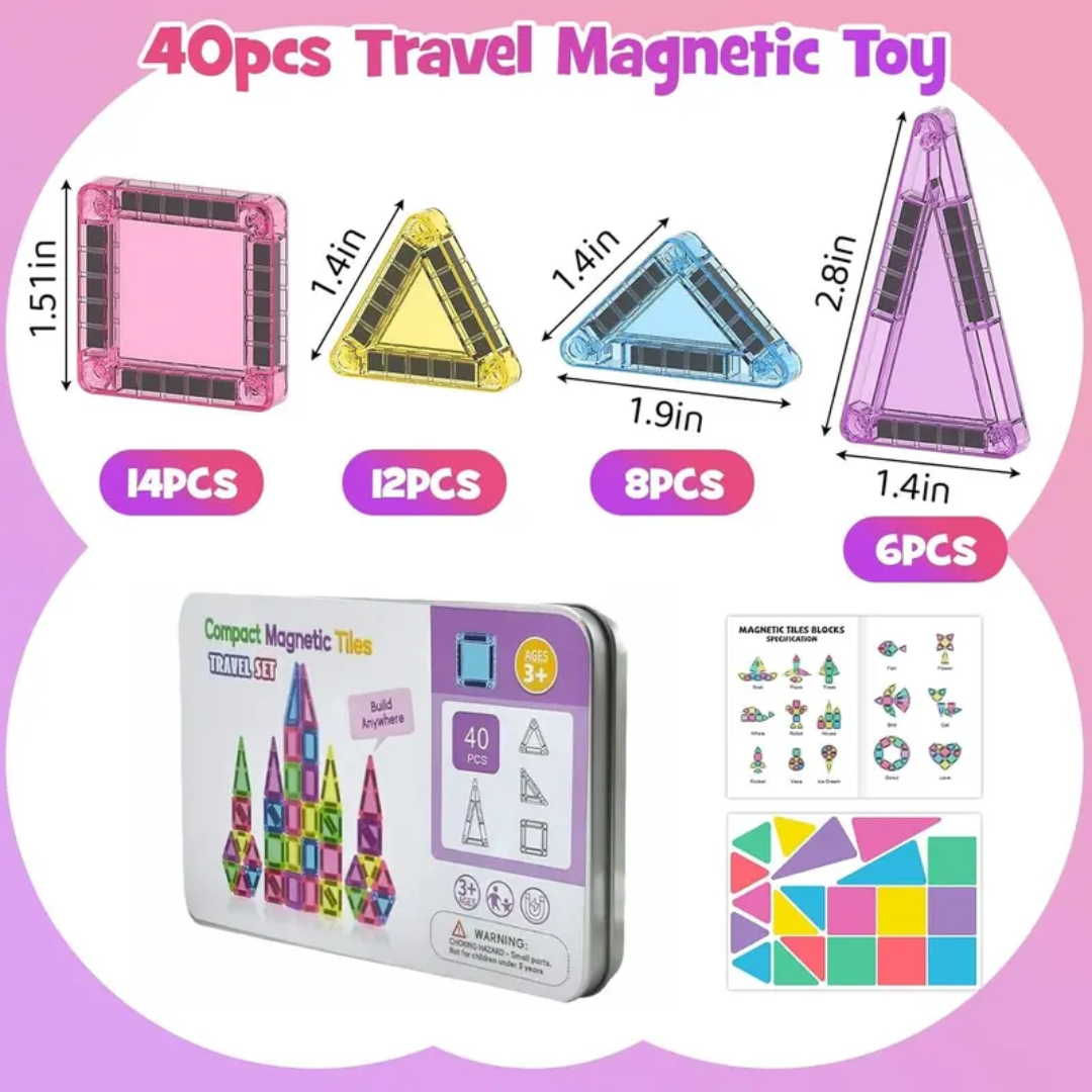 Mini Travel Magnetic Tiles