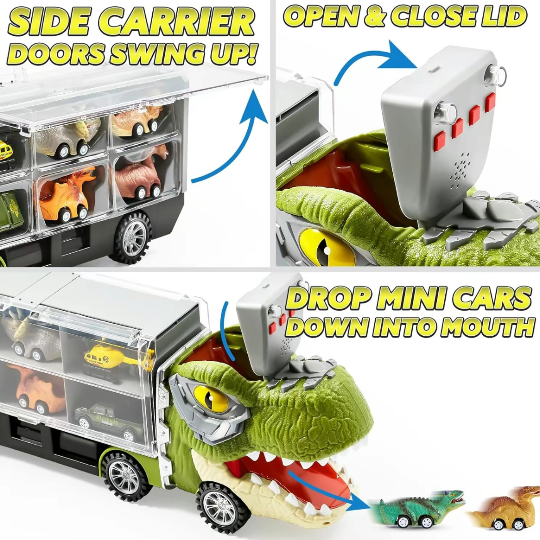 13-in-1 Dinosaur Transport Carrier Truck Set