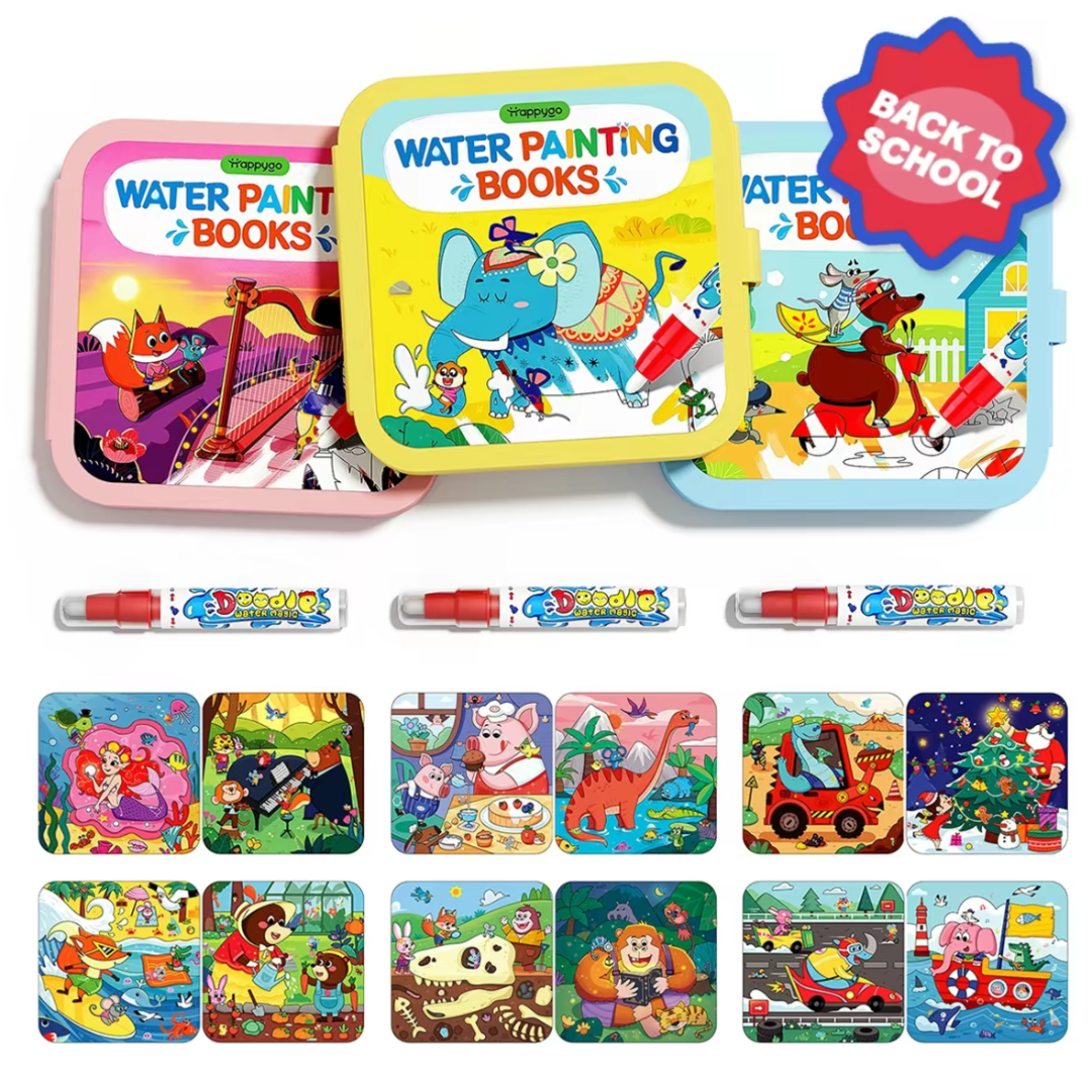 Reusable Water Coloring Book Set