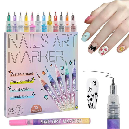 Nail Doodle Pen – 12 Colors