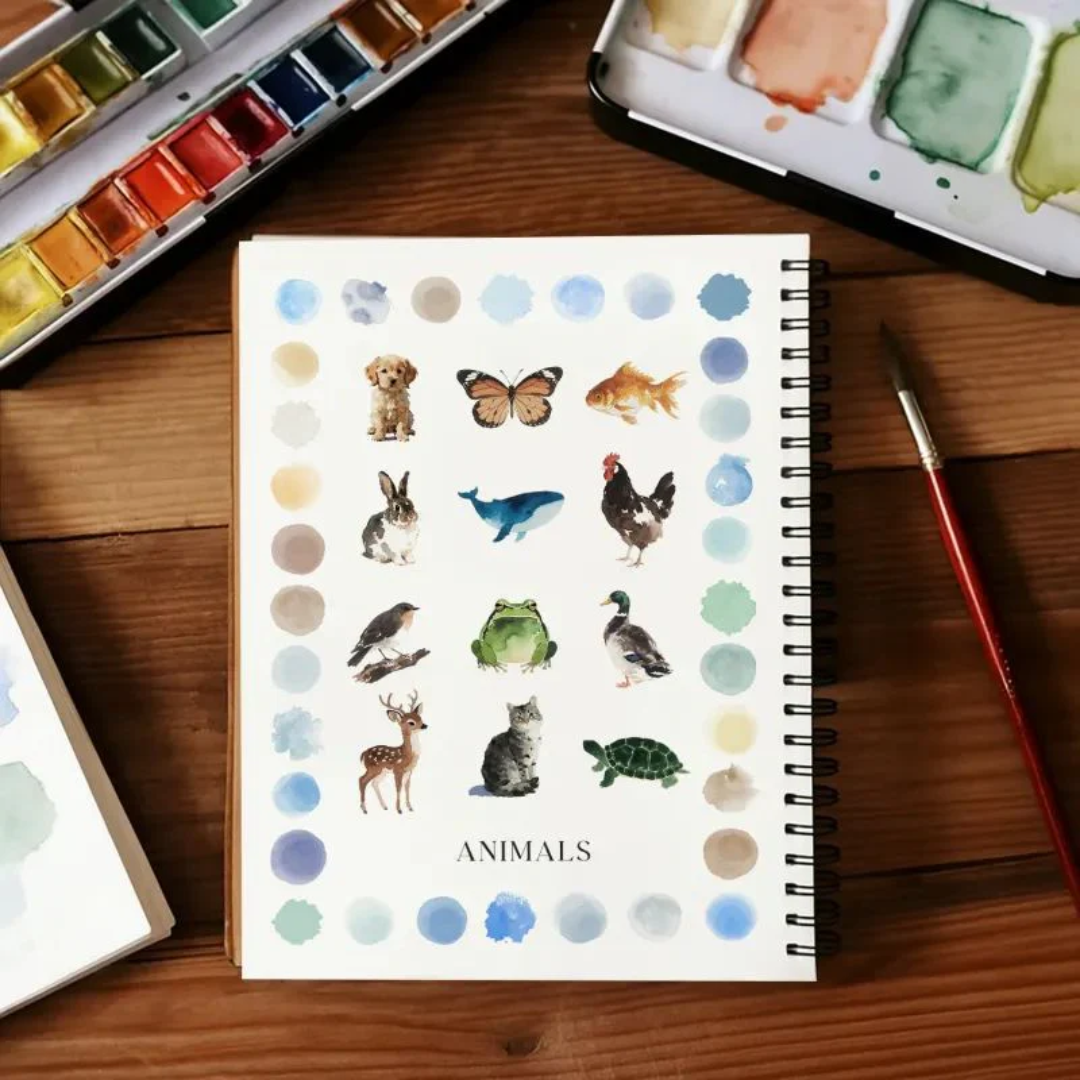 Complete Watercolor Book Set - FREE Watercolors and Brushes Included