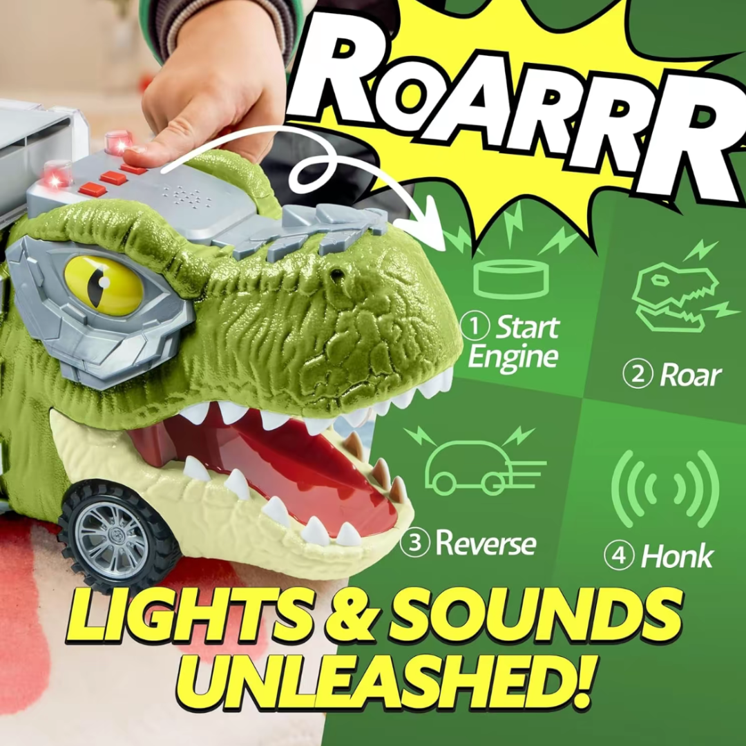 13-in-1 Dinosaur Transport Carrier Truck Set