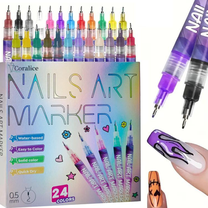 Nail Doodle Pen – 12 Colors