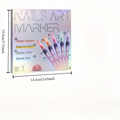 Nail Doodle Pen – 12 Colors
