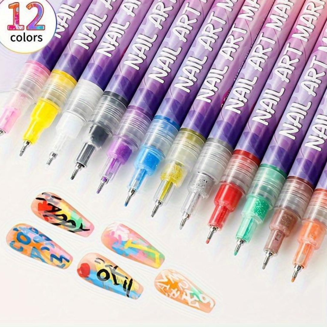 Nail Doodle Pen – 12 Colors