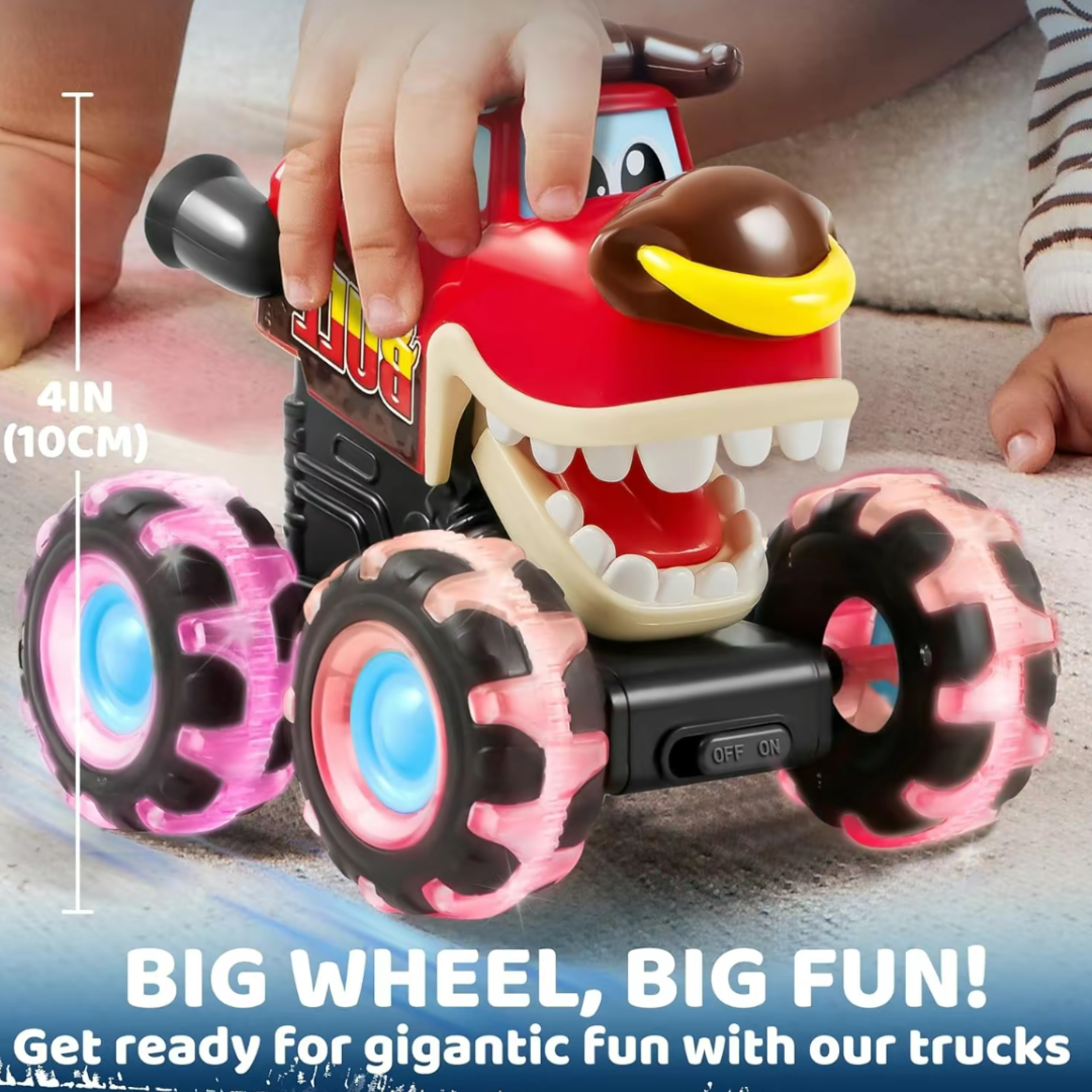 3-Pack Monster Truck Toy for Kids – Motion-Activated Light-Up Cars