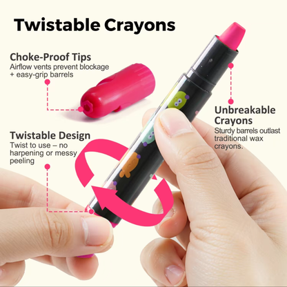 36 ColorTwist Silky Crayons