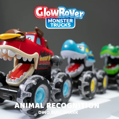 3-Pack Monster Truck Toy for Kids – Motion-Activated Light-Up Cars