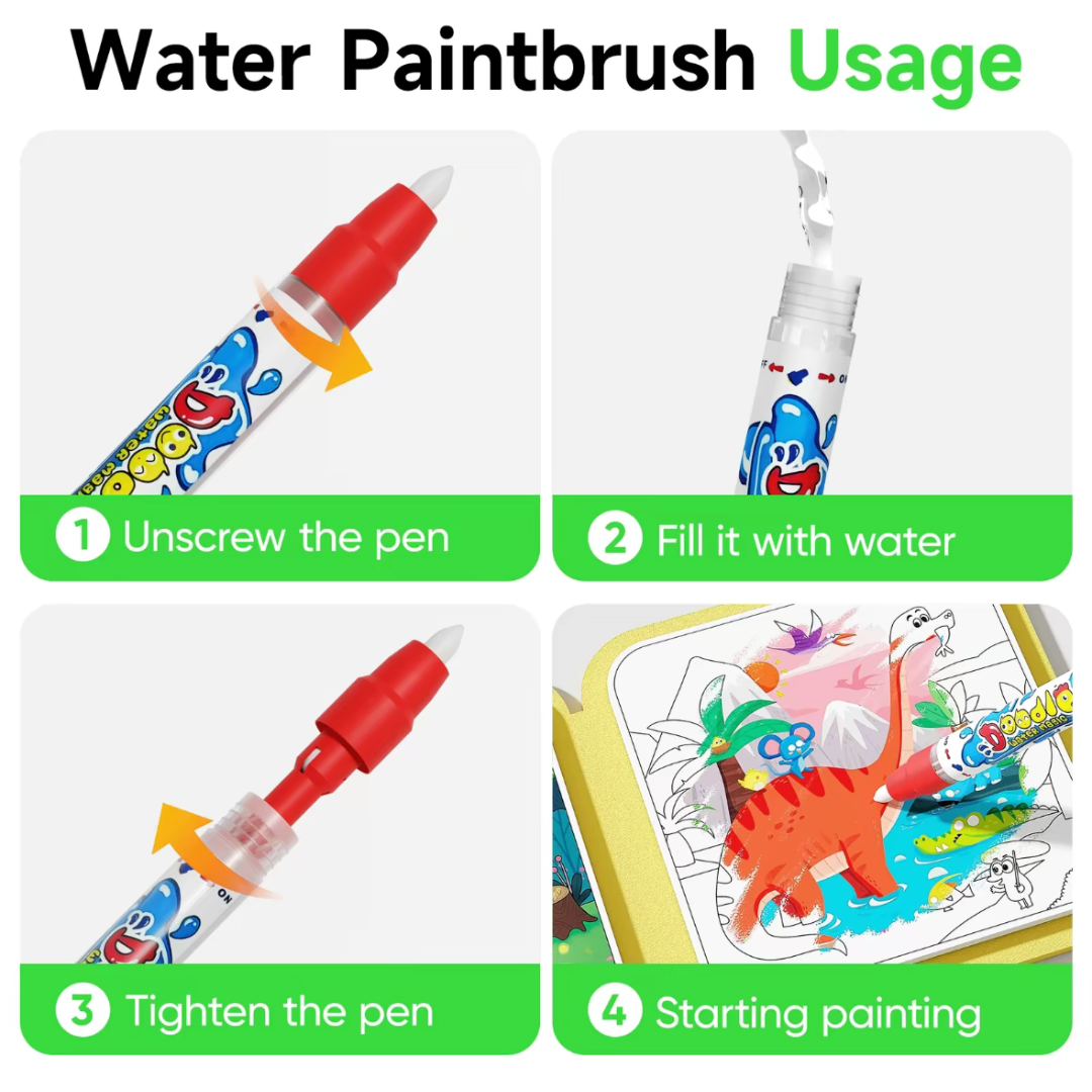 Reusable Water Coloring Book Set