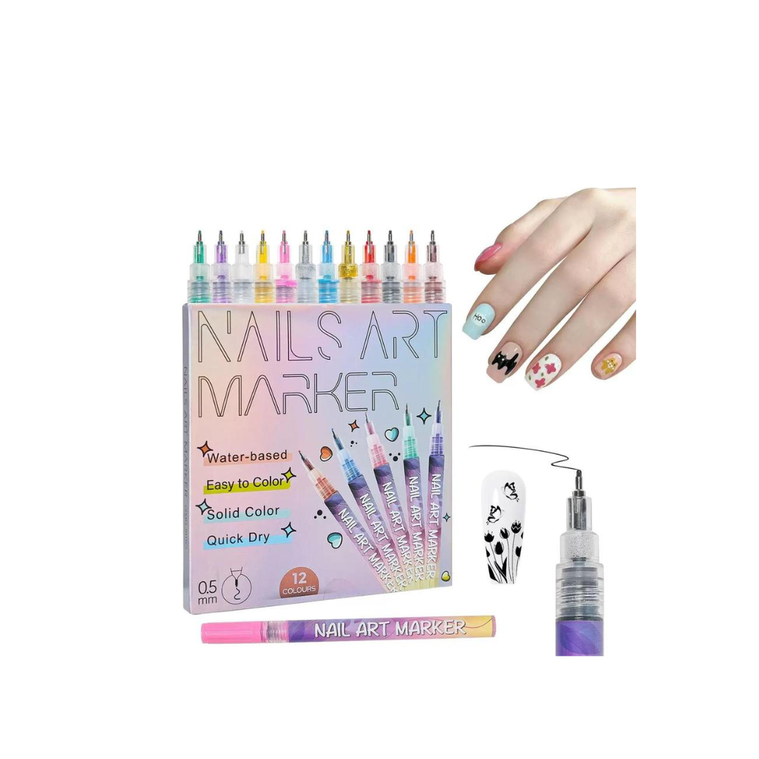 Nail Doodle Pen – 12 Colors
