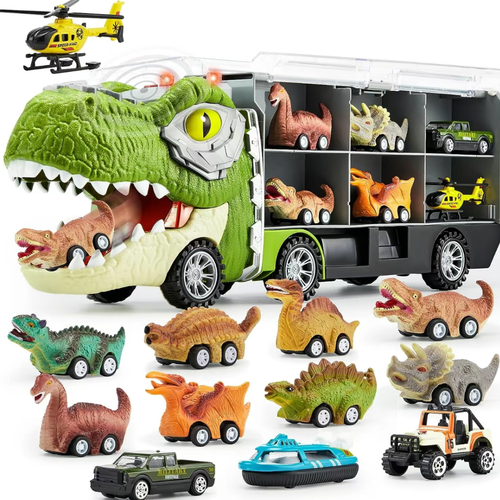 13-in-1 Dinosaur Transport Carrier Truck Set